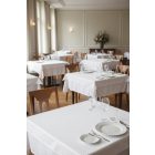 Fehér damaszt asztalterítő, 140*140 cm