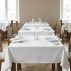 Asztalterítő, 140*220 cm, fehér, damaszt abrosz