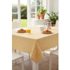 Asztalterítő 140*140 cm sárga kockás abrosz