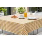 Asztalterítő 140*140 cm sárga kockás abrosz