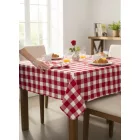 Asztalterítő 140*140 cm piros kockás abrosz