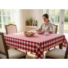 Asztalterítő 140*140 cm piros kockás abrosz
