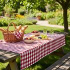 Asztalterítő, 140*100 cm, piros kockás Asztalterítő