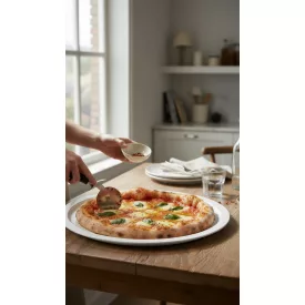Pizzatányér, 33 cm, high alumina porcelán