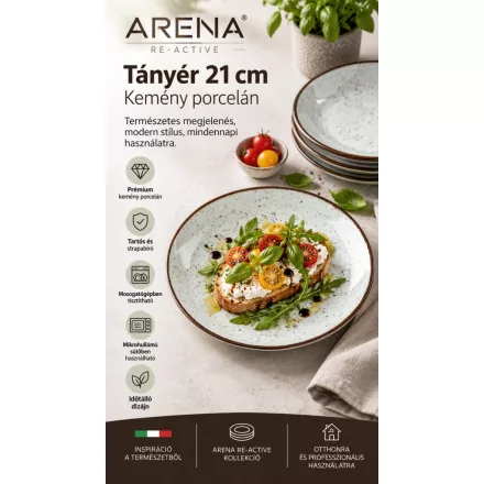 Arena Re-Active tányér 21 cm kemény porcelán