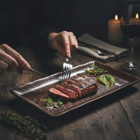 Tierra lapostányér, 27x16 cm, kemény porcelán