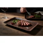 Tierra lapostányér, 27x16 cm, kemény porcelán