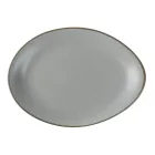 Granito lapostányér, 36x27 cm, alumina porcelán