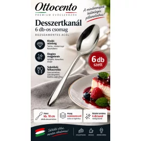 Ottocento desszertkanál - 6 db - rozsdamentes