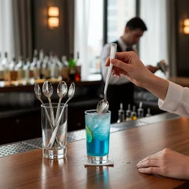 Mito koktélkanál – rozsdamentes acél keverőkanál koktélok és long drink italok készítéséhez