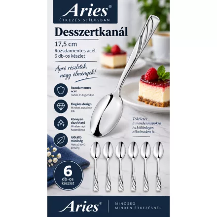 Aries desszertkanál gyümölcskanál, rozsdamentes