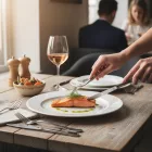 28 cm-es Kaszub porcelán lapostányér, éttermeknek és otthoni használatra