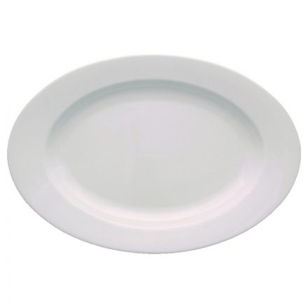 Kaszub sültestál 30 cm ovális fehér porcelán