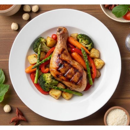 Alaszka 23 cm porcelán mélytányér – letisztult, modern stílus