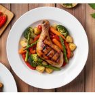 Alaszka porcelán mélytányér 23 cm – klasszikus fehér tálalóedény