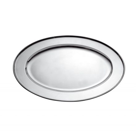 Tálca ovális méret 25 cm vastagság 0,4 mm rozsdamentes