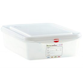   Denox GN edény 1/2 100 mm 6,5 liter ételtároló légmentesen záró fedővel