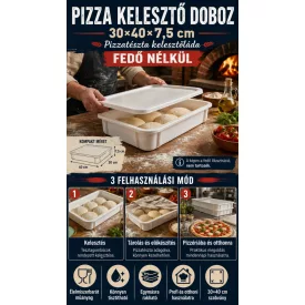 Professzionális pizzéria kelesztőládákkal – friss tészta tárolása