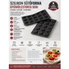 Martellato Flan mini gyümölcstorta szilikon sütőforma – 15 adag, Ø50×14 mm