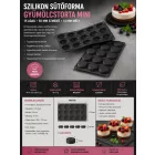 Martellato Flan mini gyümölcstorta szilikon sütőforma – 15 adag, Ø50×14 mm