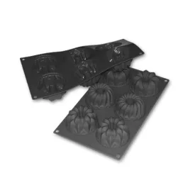   Szilikon sütőforma, Mix, 2x3 adag, 75 mm átm., 40 mm mély