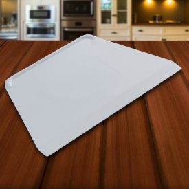 Habkártya merev műanyagból, 215×130 mm – tartós cukrászati simító eszköz