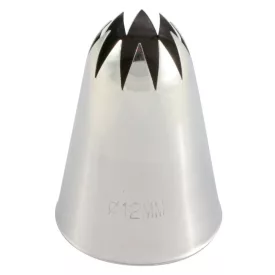 Zárt csillagcső 12 mm, rozsdamentes Martellato díszítőcső, csillag alakú nyílás