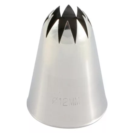 Zárt csillagcső 12 mm, rozsdamentes Martellato díszítőcső, csillag alakú nyílás