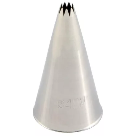 Martellato francia csillagcső 4 mm, rozsdamentes acél, nem hegesztett cukrászati díszítőcső