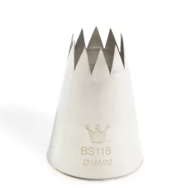 18 mm-es rozsdamentes csillagcső, Martellato cukrászati díszítőeszköz