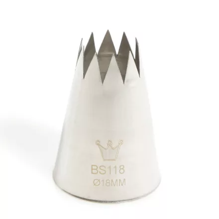 18 mm-es rozsdamentes csillagcső, Martellato cukrászati díszítőeszköz