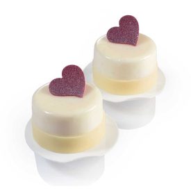   Szív díszítő csokoládéforma (CHASIL33), 390x290 mm, szilikonszőnyeg