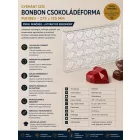 Gyémánt szív bonbon csokoládéforma (MA1993), 275x175 mm, polikarbonát