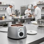 Csokoládé temperáló, mini analóg, szürke, 1,8 l, 26x26x16 cm, Meltinchoc