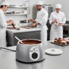 Csokoládé temperáló, mini analóg, szürke, 1,8 l, 26x26x16 cm, Meltinchoc