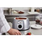 Csokoládé temperáló, mini analóg, szürke, 1,8 l, 26x26x16 cm, Meltinchoc