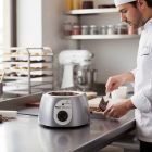 Csokoládé temperáló, mini analóg, szürke, 1,8 l, 26x26x16 cm, Meltinchoc