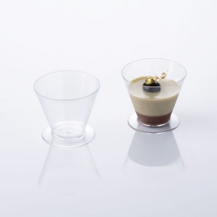 Cup 90 ml-es pohárkrém-desszert tégely átlátszó polikarbonátból