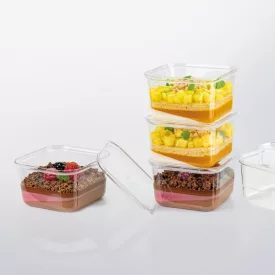 kubito szögletes 210 ml-es desszert tégely