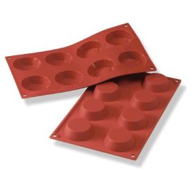   Szilikon sütőforma, Tartlet, 8 adag, 60 mm átm., 17 mm mély