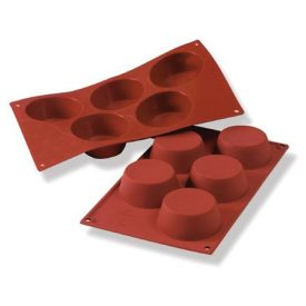   Szilikon sütőforma, Muffin, 5 adag, 81 mm átm., 32 mm mély
