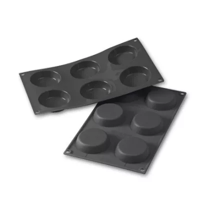 Szilikon sütőforma, Gyümölcstorta-mini, 6 adag, 70 mm átm., 17 mm mély