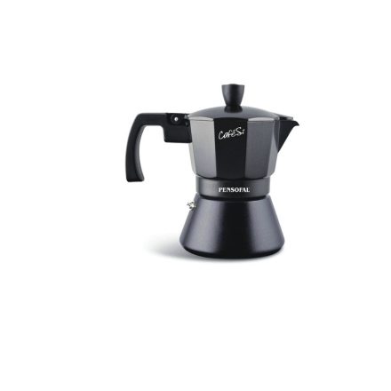 CaféSí kotyogós kávéfőző, 6 személyes, fekete