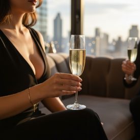 CHARLIE kristály pezsgőspohár 220 ml – elegáns ünnepi pohár