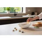 FANCY HOME Stones Tálka 15 cm, 0,38 literes, fehér, kerámia