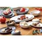 FANCY HOME Stones Tálka 15 cm, 0,38 literes, fehér, kerámia