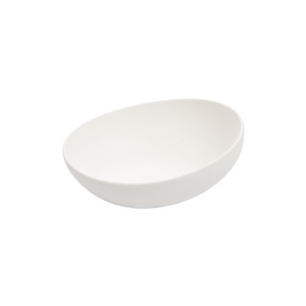 FANCY HOME Stones fehér kerámia tálka, 21 cm, 0,75 liter, nagyméretű tálalóedény