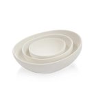 FANCY HOME Stones Tálka 21 cm, 0,75 literes, fehér, kerámia