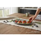 FANCY HOME Stones Szervírozó tányér 17 cm, szürke, kerámia