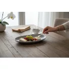 FANCY HOME Stones Szervírozó tányér 17 cm, szürke, kerámia